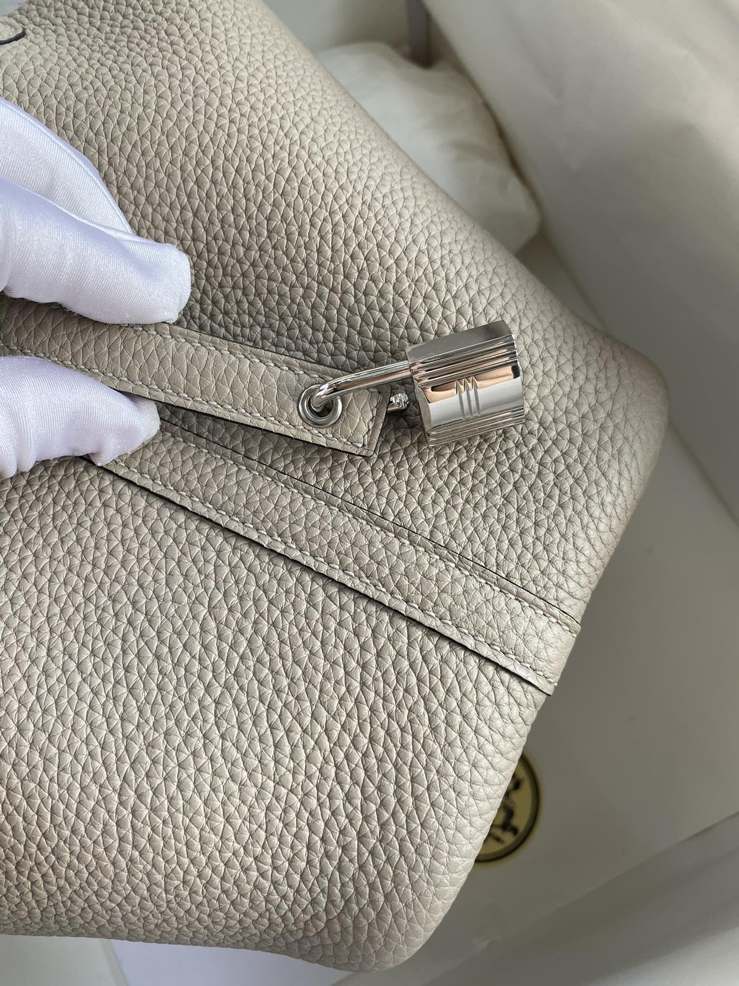 에르메스 피코탄 락18 에토프 은장 소가죽